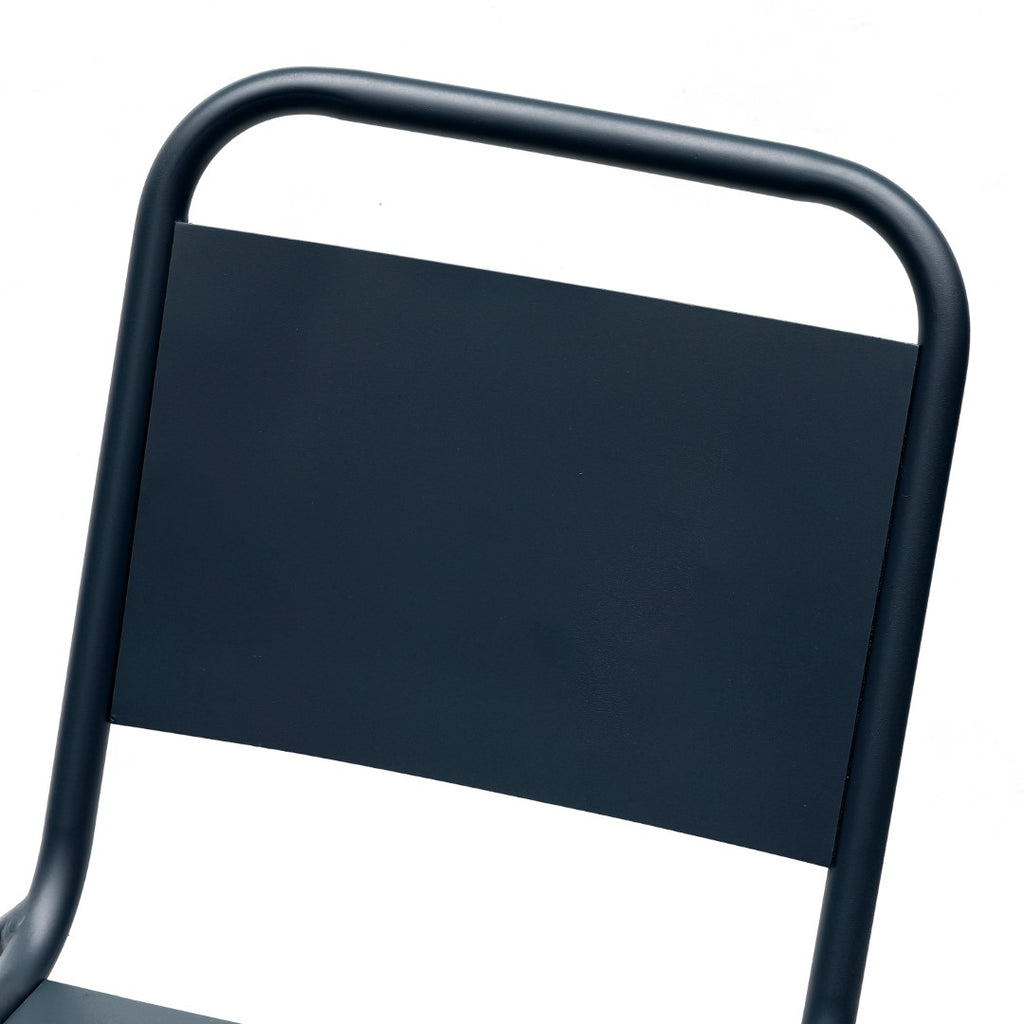 Otis Outdoor Side Chair in Dark Blue - Set of 2
