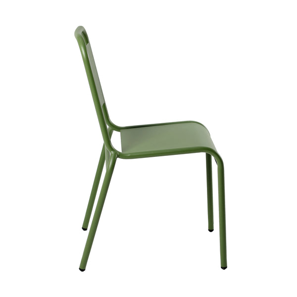 Otis Outdoor Side Chair in Dark Green - Set of 2