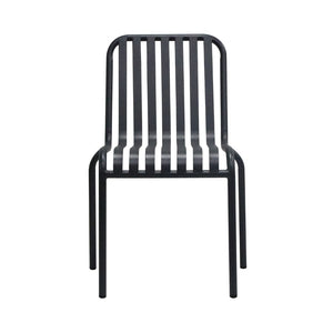 Enid Outdoor Side Chair in Black - Set of 2