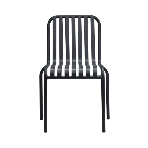 Enid Outdoor Side Chair in Black - Set of 2