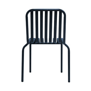Enid Outdoor Side Chair in Dark Blue - Set of 2