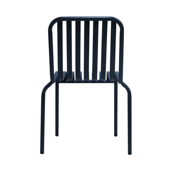 Enid Outdoor Side Chair in Dark Blue - Set of 2
