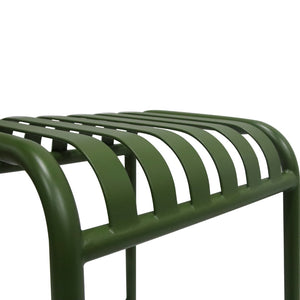 Enid Outdoor Bar Stool in Dark Green - Set of 2