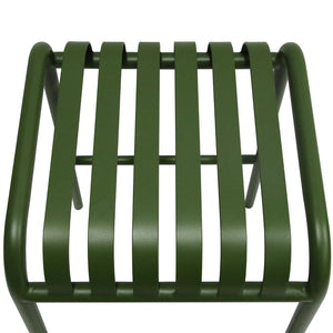 Enid Outdoor Bar Stool in Dark Green - Set of 2