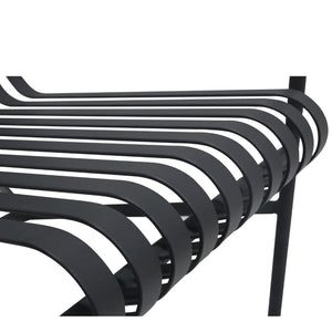 Enid Outdoor Lounge Chair in Black - Set of 1