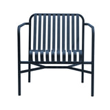 Enid Outdoor Lounge Chair in Dark Blue - Set of 1