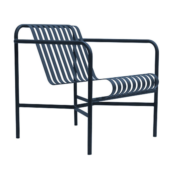 Enid Outdoor Lounge Chair in Dark Blue - Set of 1