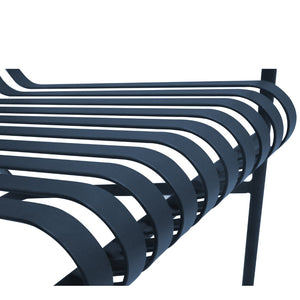 Enid Outdoor Lounge Chair in Dark Blue - Set of 1