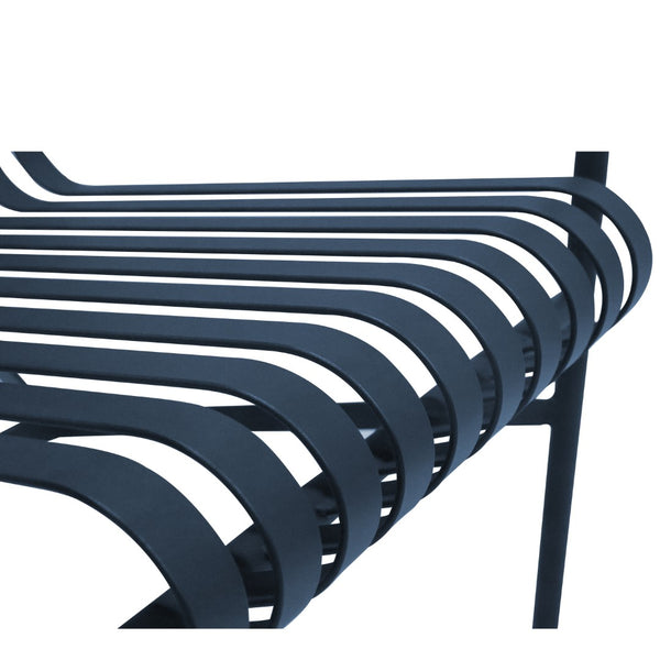 Enid Outdoor Lounge Chair in Dark Blue - Set of 1