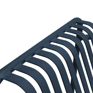 Enid Outdoor Lounge Chair in Dark Blue - Set of 1