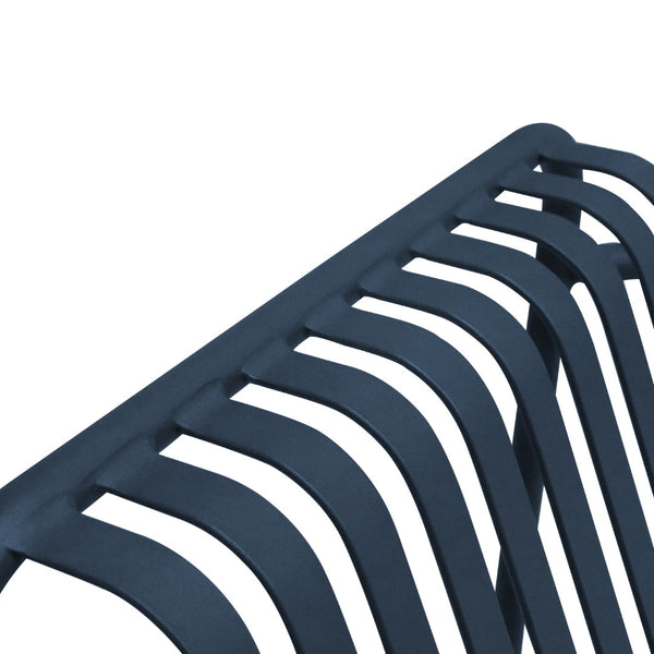 Enid Outdoor Lounge Chair in Dark Blue - Set of 1