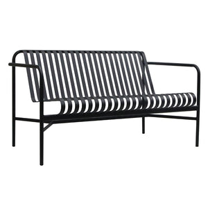 Enid Outdoor Loveseat in Black - Set of 1