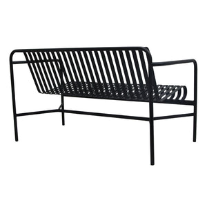 Enid Outdoor Loveseat in Black - Set of 1