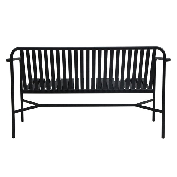 Enid Outdoor Loveseat in Black - Set of 1