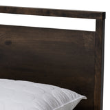 Baxton Studio Inicio Modern and Contemporary Ash Brown Finished Wood Queen Size Platform Bed