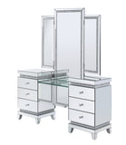 Lotus Glam Vanity Desk Mirrored & Faux Crystals 90805-ACME