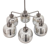 Sagebrook Home Contemporary Glass Chandelier5 Lights 50792-02 Silver Steel