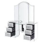 Noralie Glam Vanity Desk LED, Mirrored & Faux Diamonds 90815-ACME