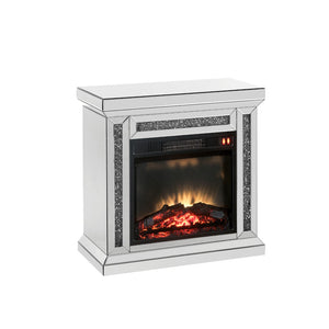 Noralie Glam Fireplace Mirrored & Faux Diamonds 90862-ACME