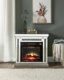 Noralie Glam Fireplace Mirrored & Faux Diamonds 90862-ACME