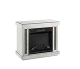 Noralie Glam Fireplace LED, Mirrored & Faux Diamonds 90864-ACME