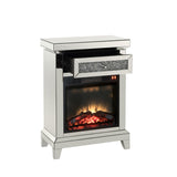 Noralie Glam Fireplace Mirrored & Faux Diamonds 90866-ACME