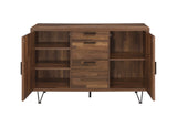 Pinacle Industrial Console Table Walnut Finish 90880-ACME