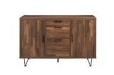 Pinacle Industrial Console Table Walnut Finish 90880-ACME