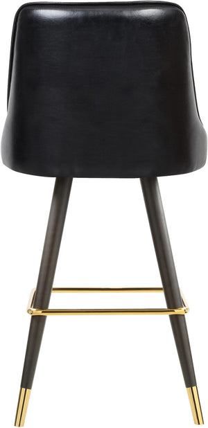 Portnoy Faux Leather / Metal / Engineered Wood / Foam Contemporary Black Faux Leather Counter/Bar Stool - 19.5" W x 18.5" D x 40.5" H