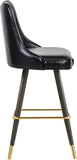 Portnoy Faux Leather / Metal / Engineered Wood / Foam Contemporary Black Faux Leather Counter/Bar Stool - 19.5" W x 18.5" D x 40.5" H