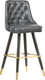 Portnoy Faux Leather / Metal / Engineered Wood / Foam Contemporary Grey Faux Leather Counter/Bar Stool - 19.5" W x 18.5" D x 40.5" H