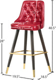Portnoy Faux Leather / Metal / Engineered Wood / Foam Contemporary Red Faux Leather Counter/Bar Stool - 19.5" W x 18.5" D x 40.5" H