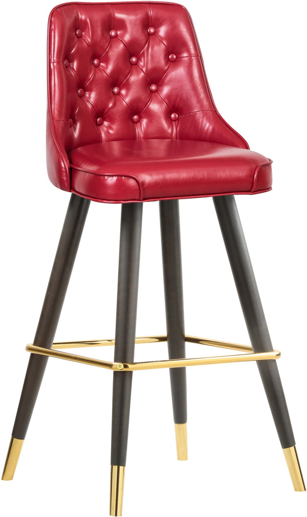 Portnoy Faux Leather / Metal / Engineered Wood / Foam Contemporary Red Faux Leather Counter/Bar Stool - 19.5" W x 18.5" D x 40.5" H