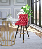 Portnoy Faux Leather / Metal / Engineered Wood / Foam Contemporary Red Faux Leather Counter/Bar Stool - 19.5" W x 18.5" D x 40.5" H