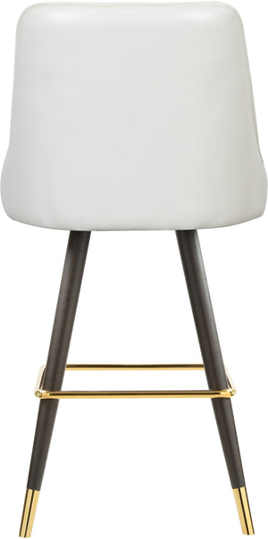 Portnoy Faux Leather / Metal / Engineered Wood / Foam Contemporary White Faux Leather Counter/Bar Stool - 19.5" W x 18.5" D x 40.5" H