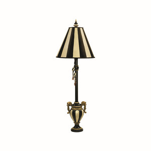 Carnival Stripe 32'' High 1-Light Table Lamp - Antique Black