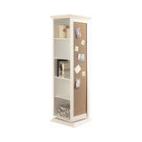 Casual Swivel Accent Cabinet with Cork Board