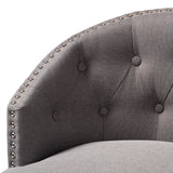 Baxton Studio Theron Transitional Gray Fabric Upholstered Wood Swivel Bar Stool Set of 2