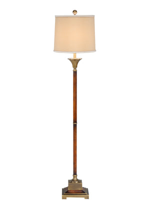 Fluted Wood Floor Lamp