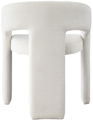 Rendition Fabric / Iron / Engineered Wood / Foam Contemporary Cream Plush Fabric Dining Chair - 24" W x 22" D x 30" H