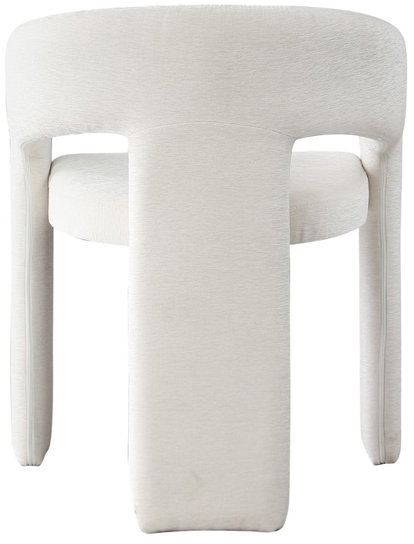 Rendition Fabric / Iron / Engineered Wood / Foam Contemporary Cream Plush Fabric Dining Chair - 24" W x 22" D x 30" H
