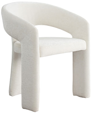 Rendition Fabric / Iron / Engineered Wood / Foam Contemporary Cream Plush Fabric Dining Chair - 24" W x 22" D x 30" H