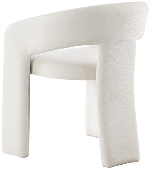 Rendition Fabric / Iron / Engineered Wood / Foam Contemporary Cream Plush Fabric Dining Chair - 24" W x 22" D x 30" H