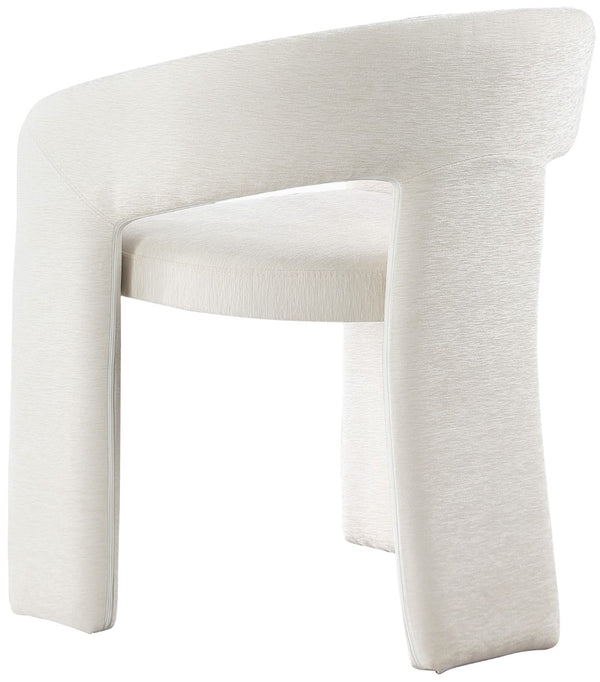 Rendition Fabric / Iron / Engineered Wood / Foam Contemporary Cream Plush Fabric Dining Chair - 24" W x 22" D x 30" H