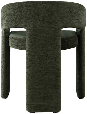 Rendition Fabric / Iron / Engineered Wood / Foam Contemporary Green Plush Fabric Dining Chair - 24" W x 22" D x 30" H