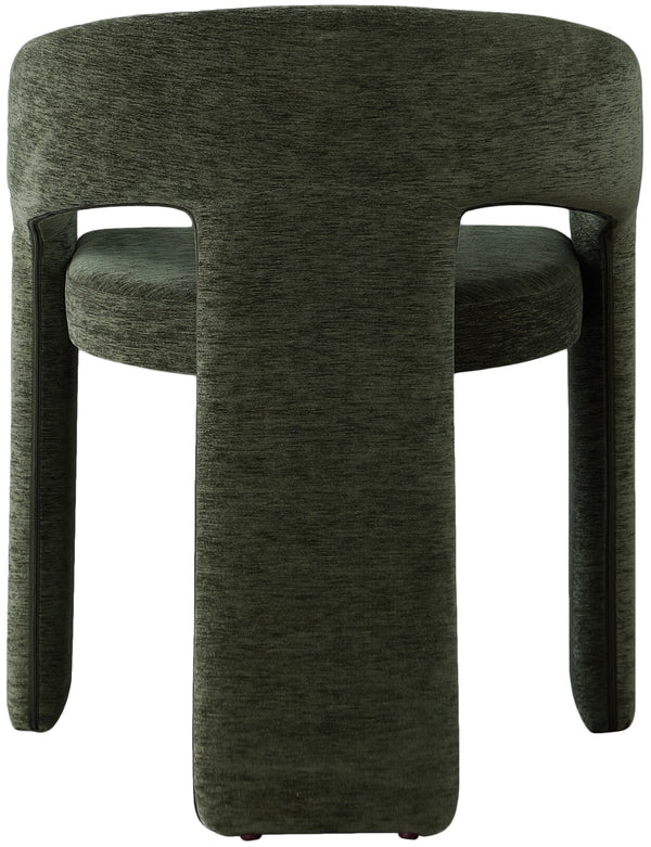 Rendition Fabric / Iron / Engineered Wood / Foam Contemporary Green Plush Fabric Dining Chair - 24" W x 22" D x 30" H