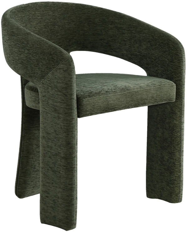 Rendition Fabric / Iron / Engineered Wood / Foam Contemporary Green Plush Fabric Dining Chair - 24" W x 22" D x 30" H