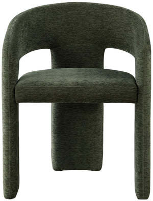 Rendition Fabric / Iron / Engineered Wood / Foam Contemporary Green Plush Fabric Dining Chair - 24" W x 22" D x 30" H