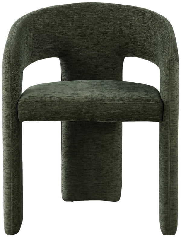 Rendition Fabric / Iron / Engineered Wood / Foam Contemporary Green Plush Fabric Dining Chair - 24" W x 22" D x 30" H