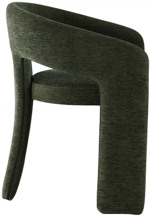 Rendition Fabric / Iron / Engineered Wood / Foam Contemporary Green Plush Fabric Dining Chair - 24" W x 22" D x 30" H